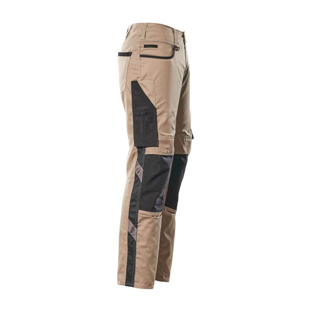 Mascot Lemberg Work Trousers Kneepad-Pockets 13079-230 Left #colour_light-khaki-black