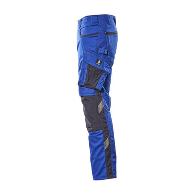 Mascot Lemberg Work Trousers Kneepad-Pockets 13079-230 Right #colour_royal-blue-dark-navy-blue