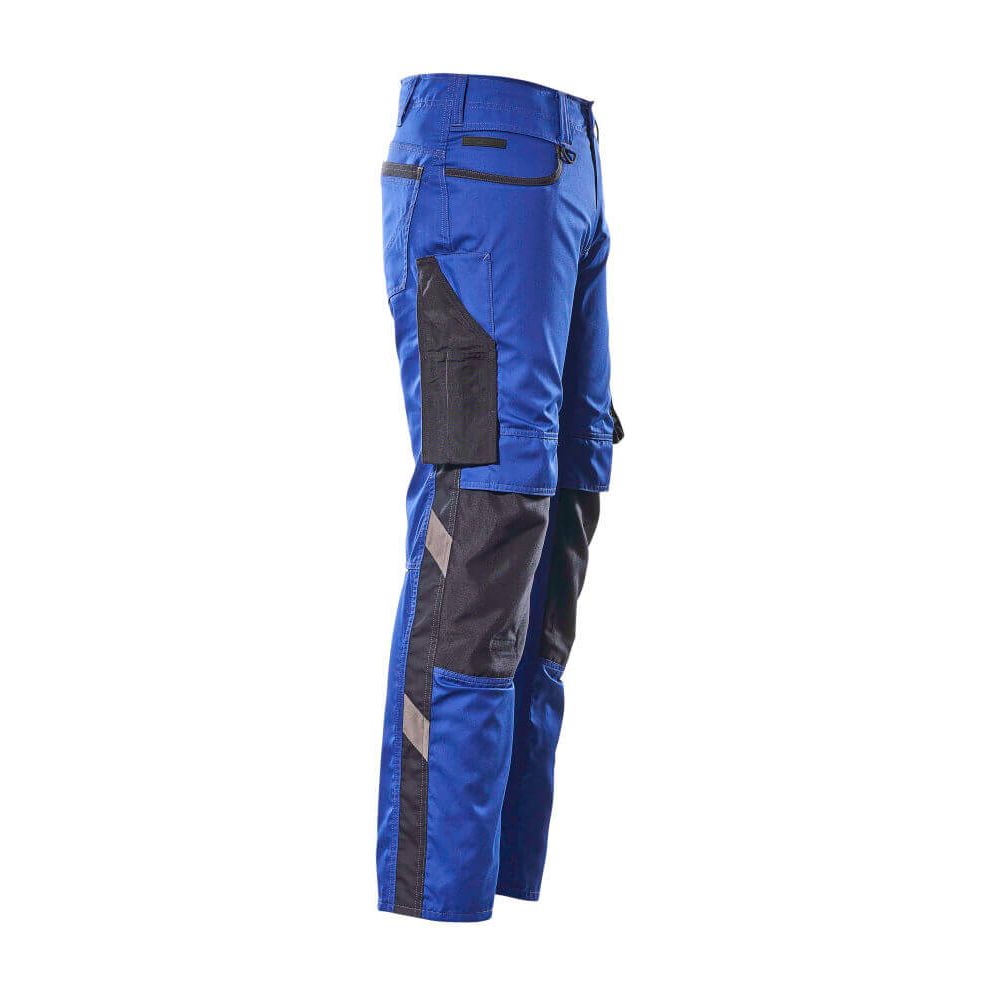 Mascot Lemberg Work Trousers Kneepad-Pockets 13079-230 Left #colour_royal-blue-dark-navy-blue