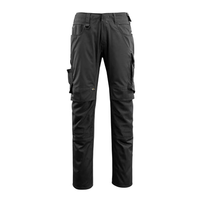 Mascot Lemberg Work Trousers Kneepad-Pockets 16079-230 Front #colour_black