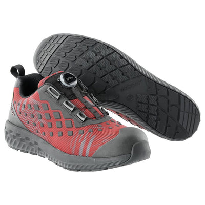Mascot Lightweight BOA Safety Trainer-Style Shoe F0650-704 Extra #colour_autumn-red-black