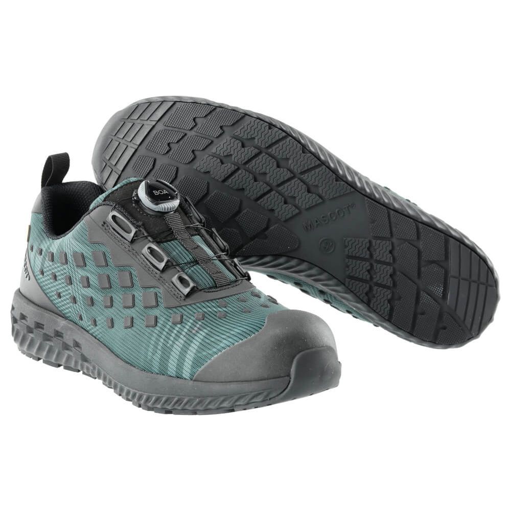 Mascot Lightweight BOA Safety Trainer-Style Shoe F0650-704 Extra #colour_forest-green-black
