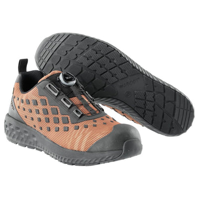 Mascot Lightweight BOA Safety Trainer-Style Shoe F0650-704 Extra #colour_nut-brown-black