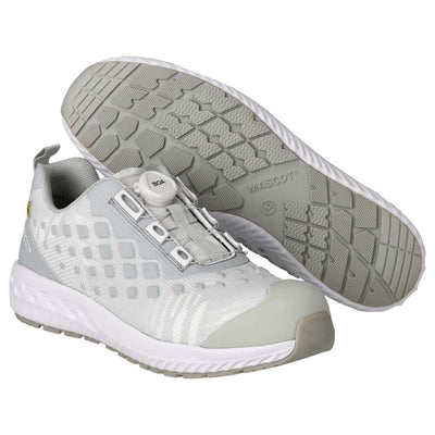 Mascot Lightweight BOA Safety Trainer-Style Shoe F0650-704 Extra #colour_white-light-grey-flecked