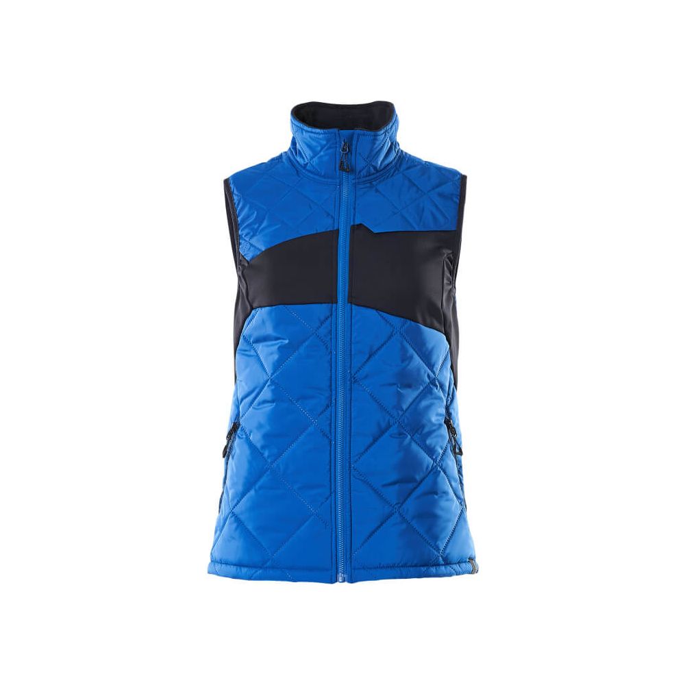 Mascot Lightweight Padded Winter Gilet 18075-318 Front #colour_azure-blue-dark-navy-blue