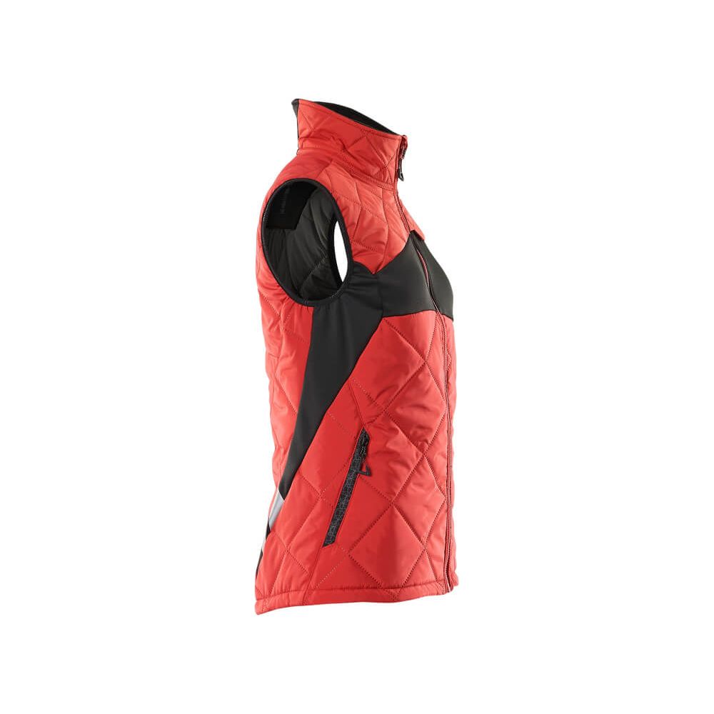 Mascot Lightweight Padded Winter Gilet 18075-318 Left #colour_traffic-red-black