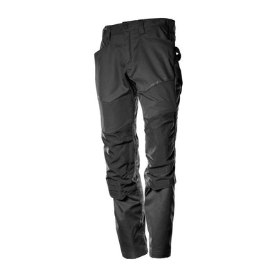 Mascot Lightweight Trousers with Stretch Panels and Kneepad Pockets 22479-230 Front #colour_black