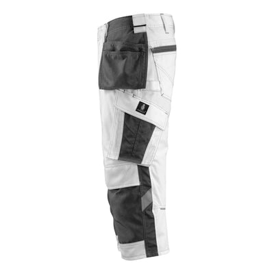 Mascot Lindau 3-4 Trousers Kneepad-Holster-Pockets Two-Tone 14349-442 Right #colour_white-dark-anthracite-grey
