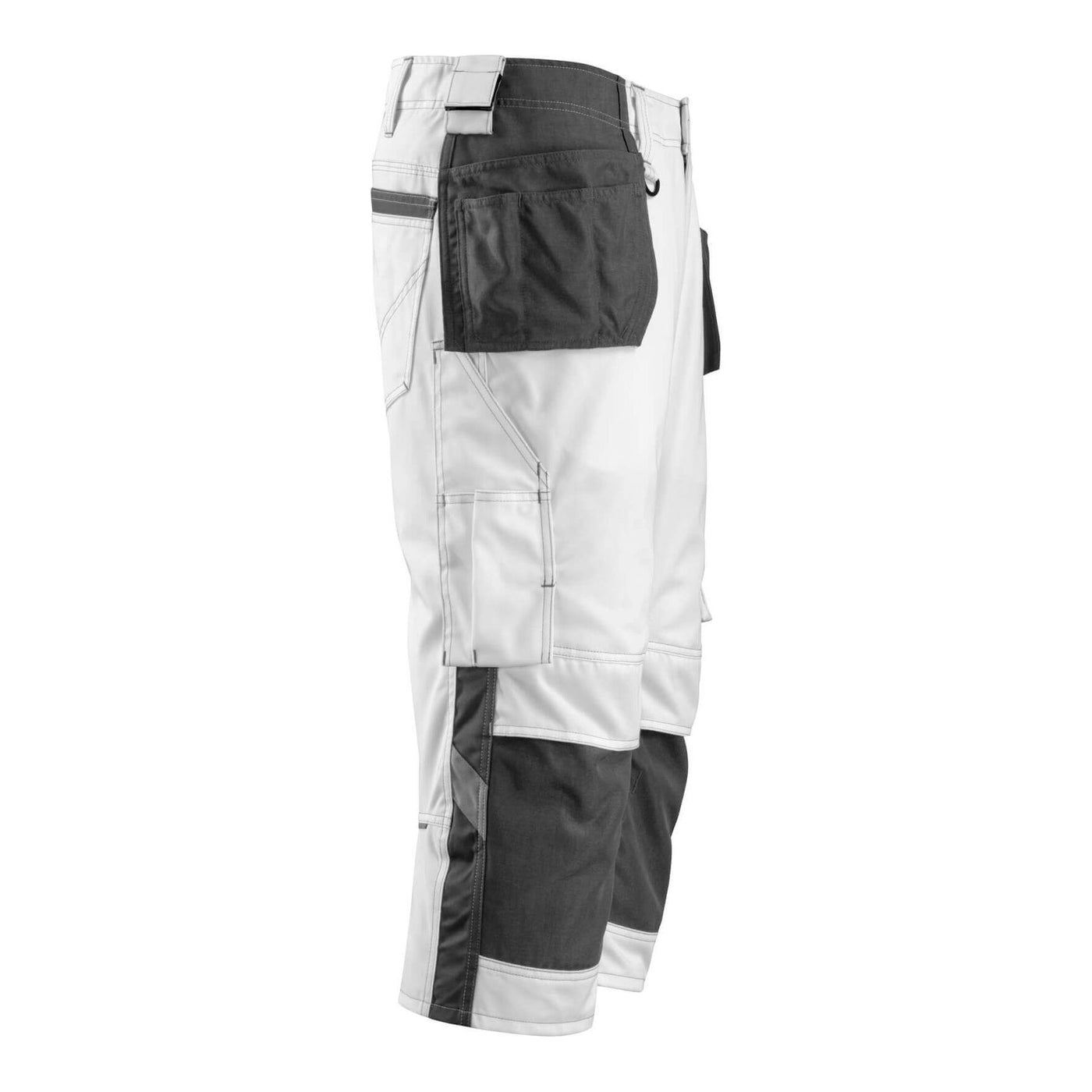 Mascot Lindau 3-4 Trousers Kneepad-Holster-Pockets Two-Tone 14349-442 Left #colour_white-dark-anthracite-grey