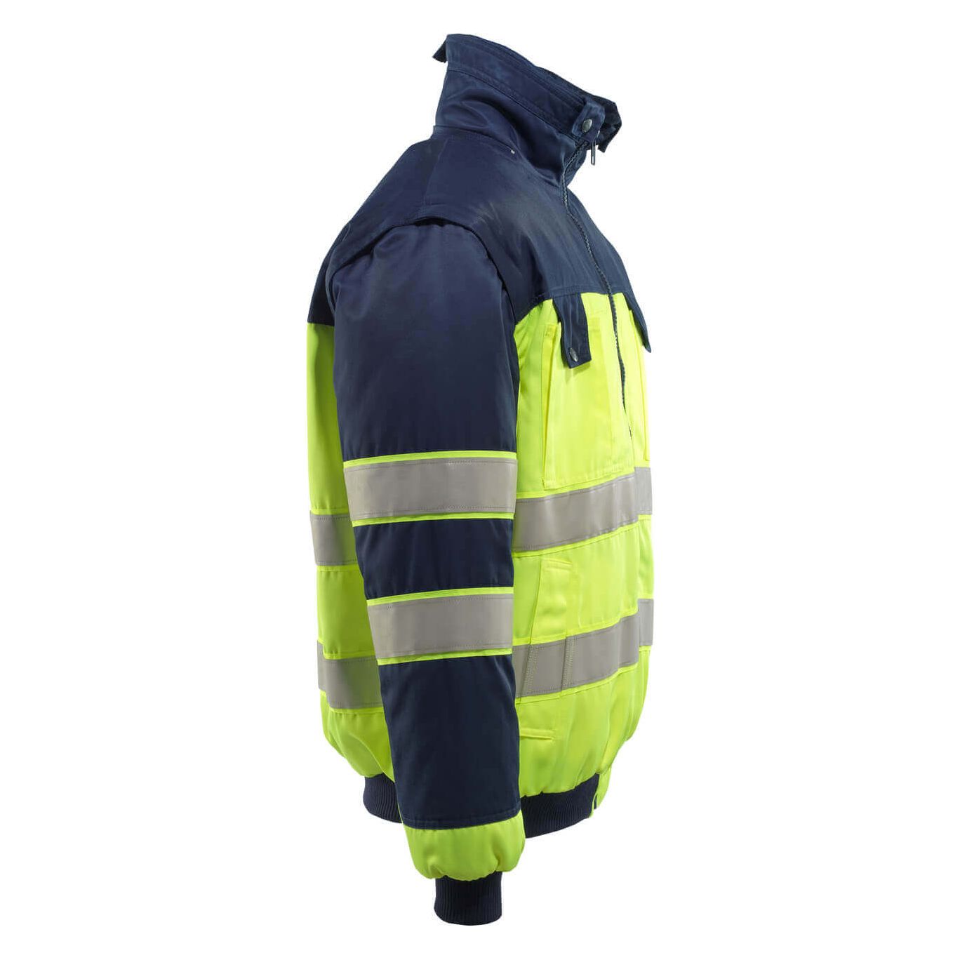 Mascot Livigno Hi-Vis Pilot Jacket 00920-660 Left #colour_hi-vis-yellow-navy-blue