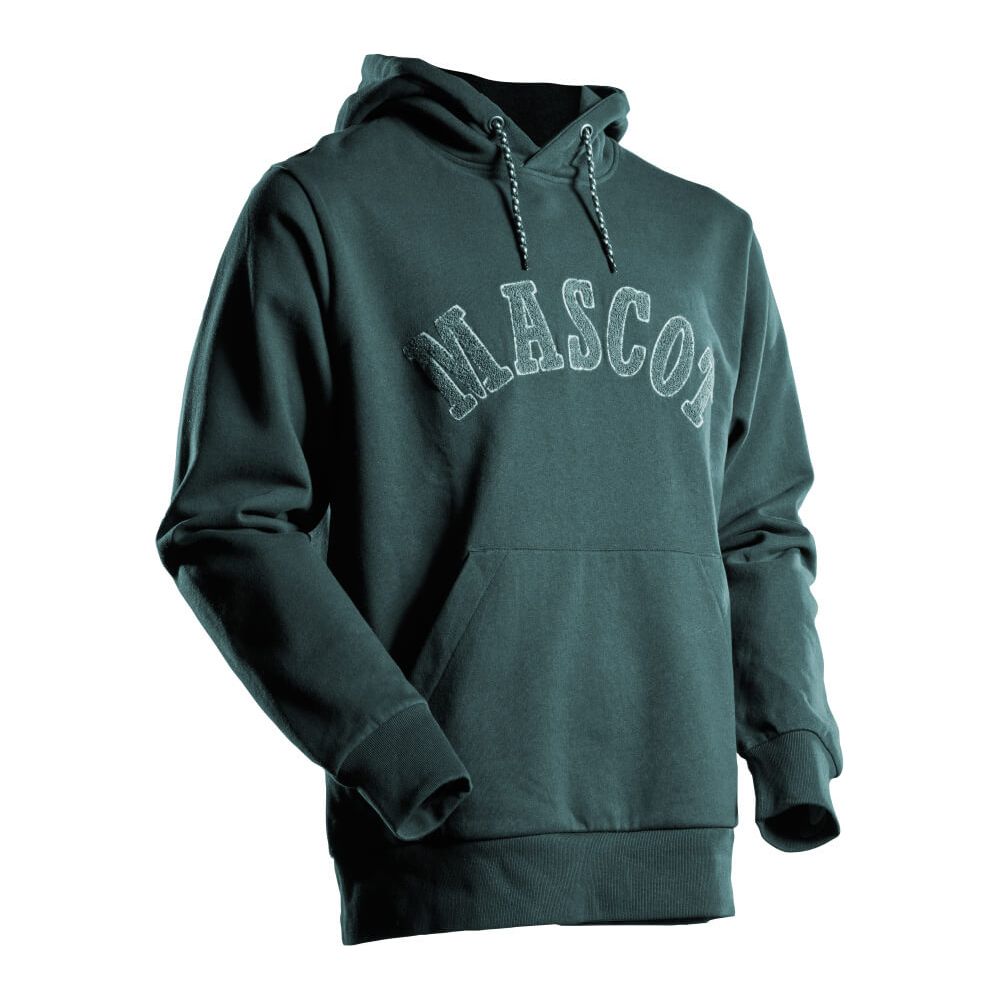 Mascot Logo Hoodie 22986-280 Front #colour_forest-green