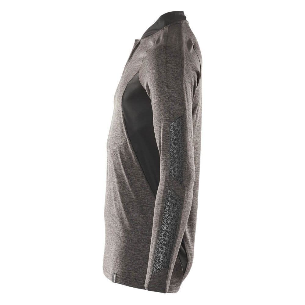 Mascot Long-Sleeve Polo Shirt 18081-810 Right #colour_dark-anthracite-grey-black