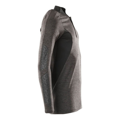 Mascot Long-Sleeve Polo Shirt 18081-810 Left #colour_dark-anthracite-grey-black