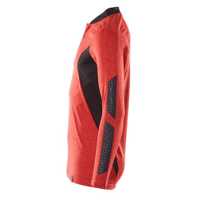 Mascot Long-Sleeve Polo Shirt 18081-810 Right #colour_traffic-red-black