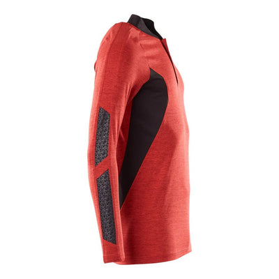 Mascot Long-Sleeve Polo Shirt 18081-810 Left #colour_traffic-red-black