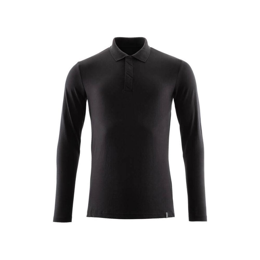 Mascot Long-Sleeved Polo Shirt 20483-961 Front #colour_deep-black
