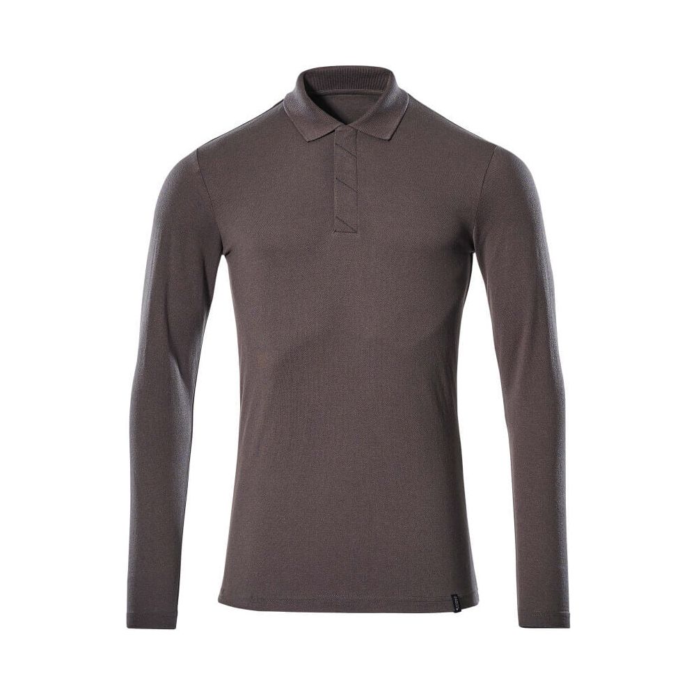 Mascot Long-Sleeved Polo Shirt 20483-961 Front #colour_dark-anthracite-grey