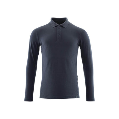 Mascot Long-Sleeved Polo Shirt 20483-961 Front #colour_dark-navy-blue