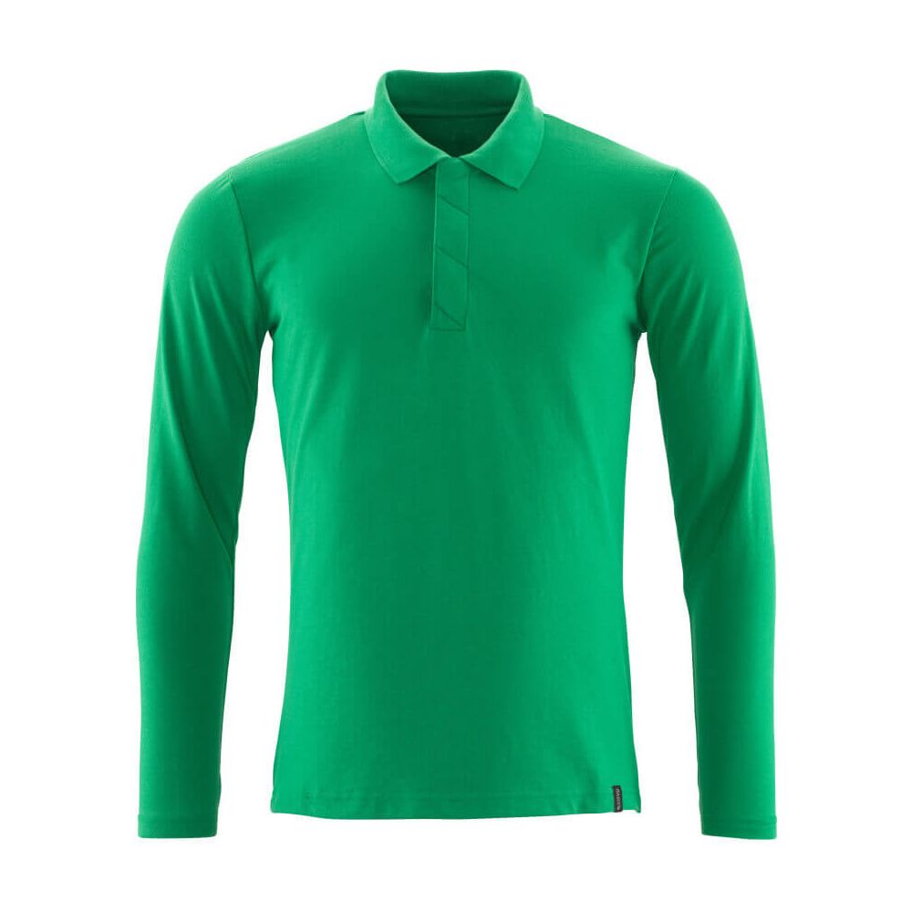 Mascot Long-Sleeved Polo Shirt 20483-961 Front #colour_grass-green