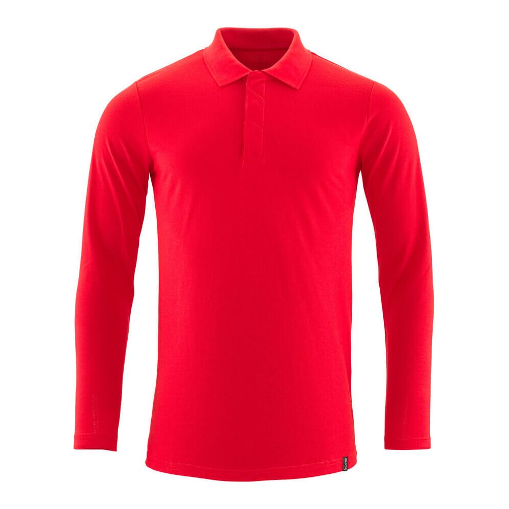 Mascot Long-Sleeved Polo Shirt 20483-961 Front #colour_traffic-red