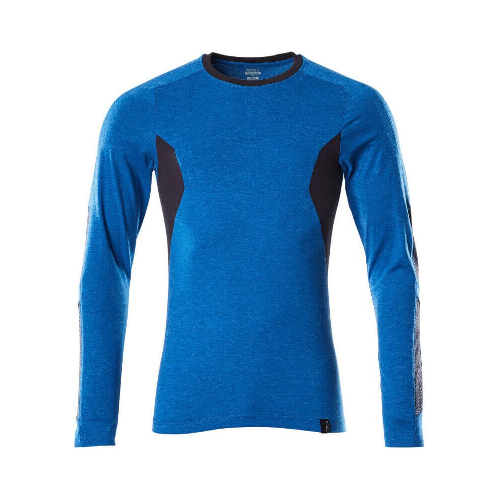 Mascot Long-Sleeved T-shirt 18381-959 Front #colour_azure-blue-dark-navy-blue