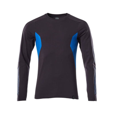Mascot Long-Sleeved T-shirt 18381-959 Front #colour_dark-navy-blue-azure-blue