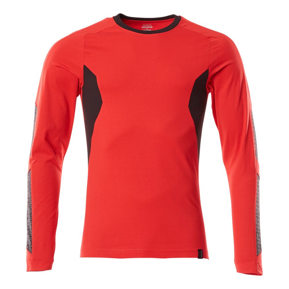 Mascot Long-Sleeved T-shirt 18381-959 Front #colour_traffic-red-black