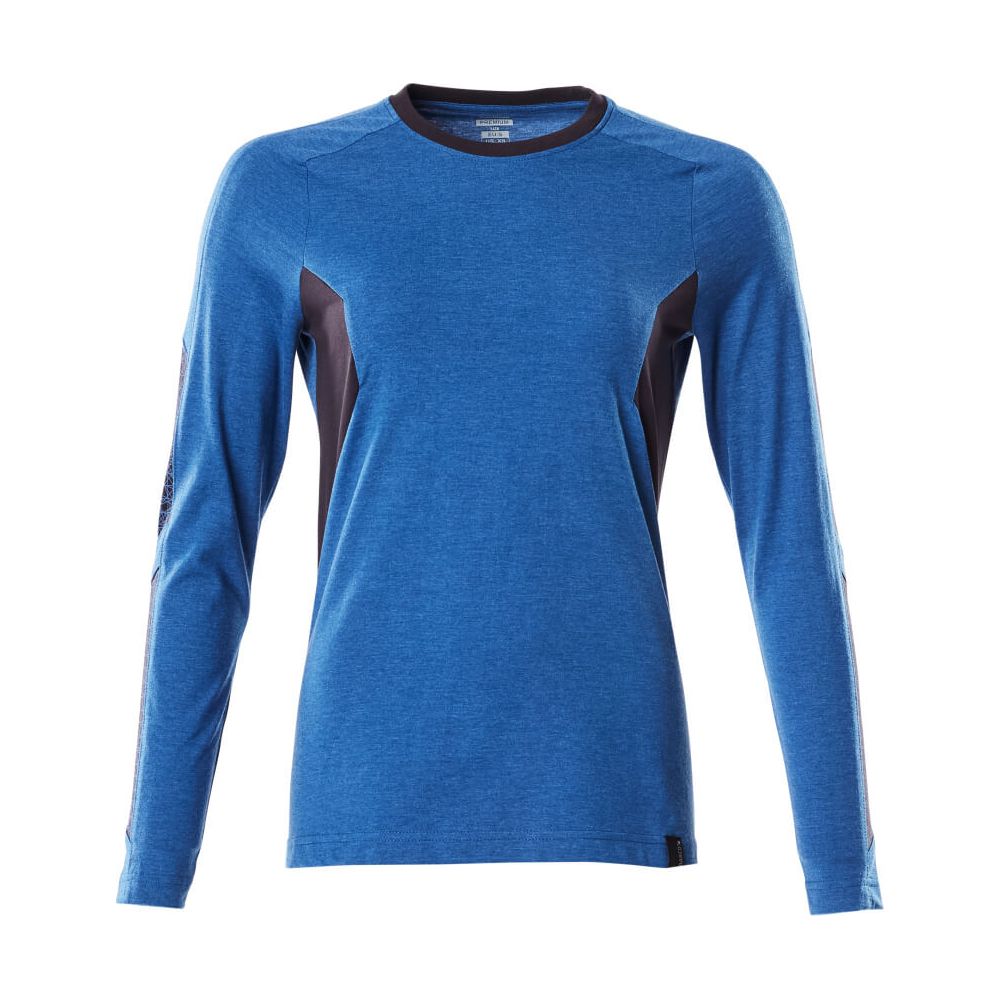 Mascot Long-Sleeved T-shirt 18391-959 Front #colour_azure-blue-dark-navy-blue
