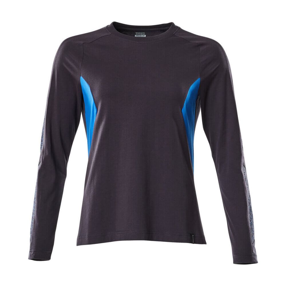Mascot Long-Sleeved T-shirt 18391-959 Front #colour_dark-navy-blue-azure-blue