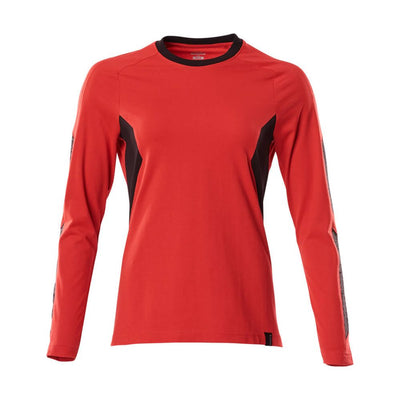 Mascot Long-Sleeved T-shirt 18391-959 Front #colour_traffic-red-black