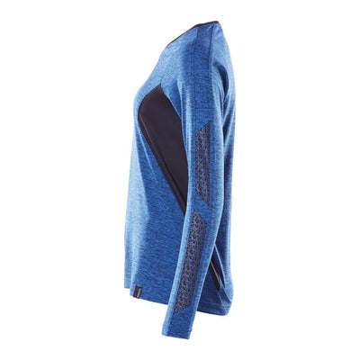 Mascot Long-Sleeved V-neck T-shirt 18091-810 Right #colour_azure-blue-dark-navy-blue