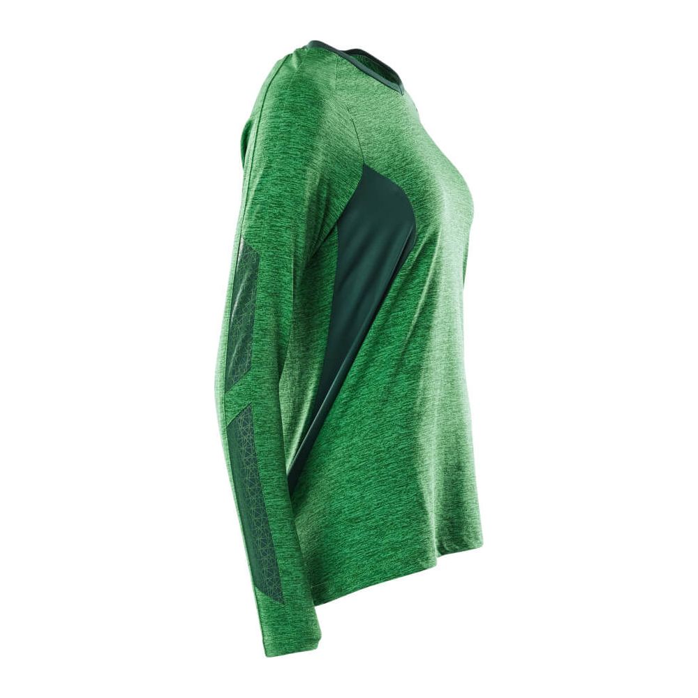 Mascot Long-Sleeved V-neck T-shirt 18091-810 Left #colour_grass-green-green