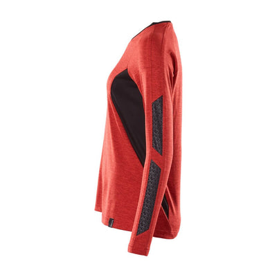 Mascot Long-Sleeved V-neck T-shirt 18091-810 Right #colour_traffic-red-black