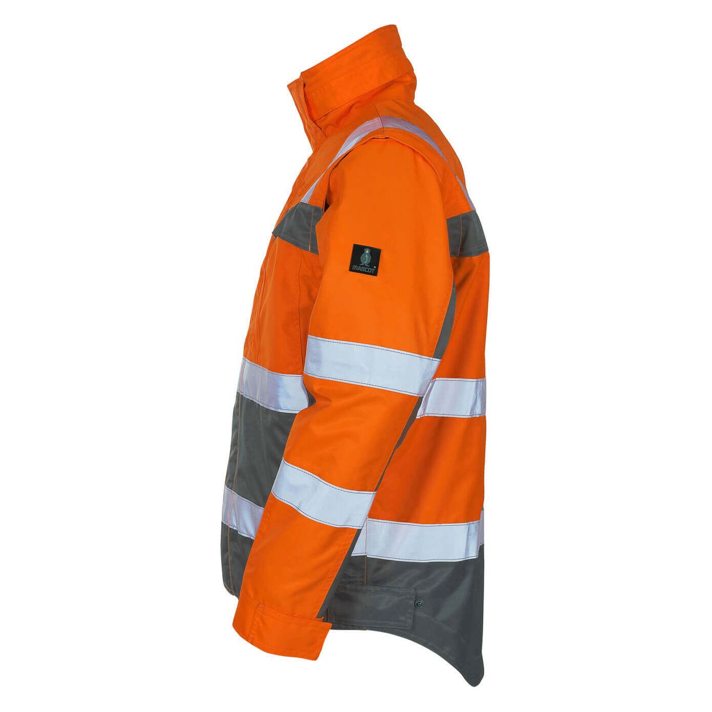 Mascot Loreto Hi-Vis Winter Jacket 09335-880 Right #colour_hi-vis-orange-anthracite-grey