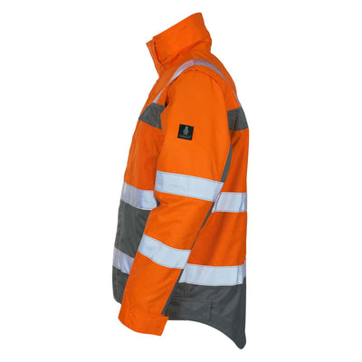 Mascot Loreto Hi-Vis Winter Jacket 09335-880 Right #colour_hi-vis-orange-anthracite-grey