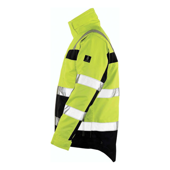 Mascot Loreto Hi-Vis Winter Jacket 09335-880 Right #colour_hi-vis-yellow-navy-blue