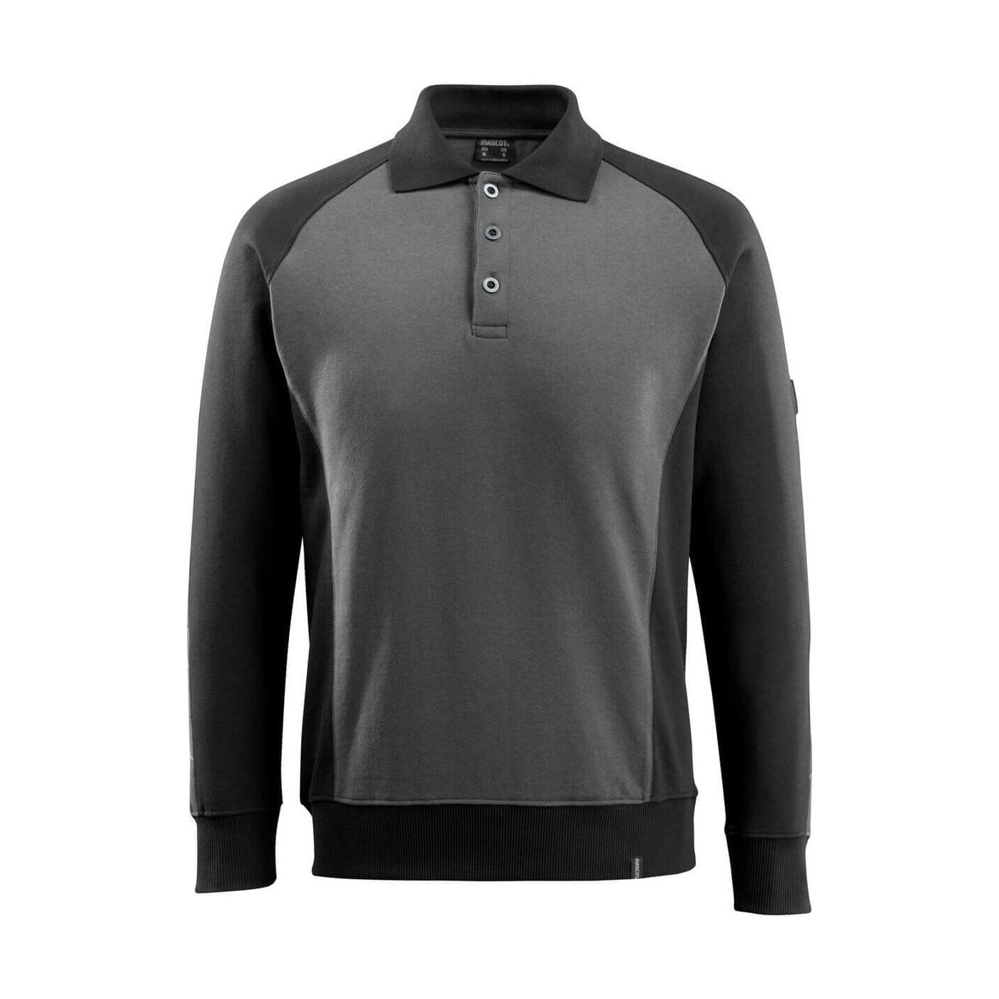 Mascot Magdeburg Polo Collar Sweatshirt 50610-962 Front #colour_dark-anthracite-grey-black