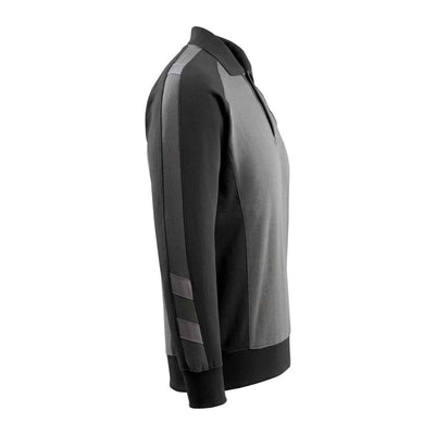 Mascot Magdeburg Polo Collar Sweatshirt 50610-962 Left #colour_dark-anthracite-grey-black