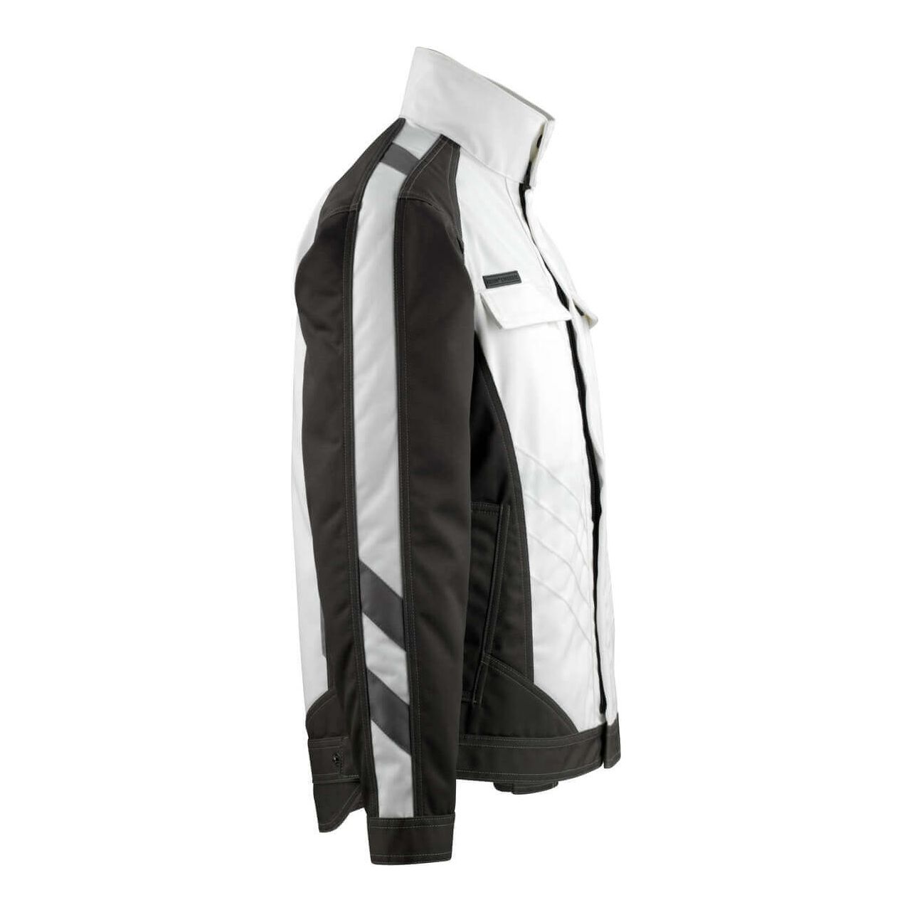 Mascot Mainz Work Jacket 12009-203 Left #colour_white-dark-anthracite-grey