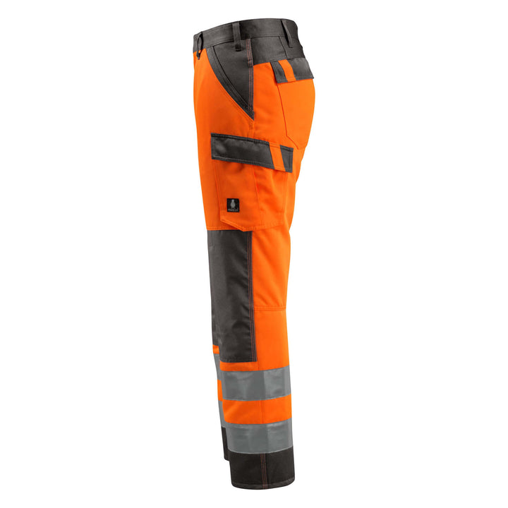 Mascot Maitland Hi-Vis Trousers 15979-948 Right #colour_hi-vis-orange-dark-anthracite-grey