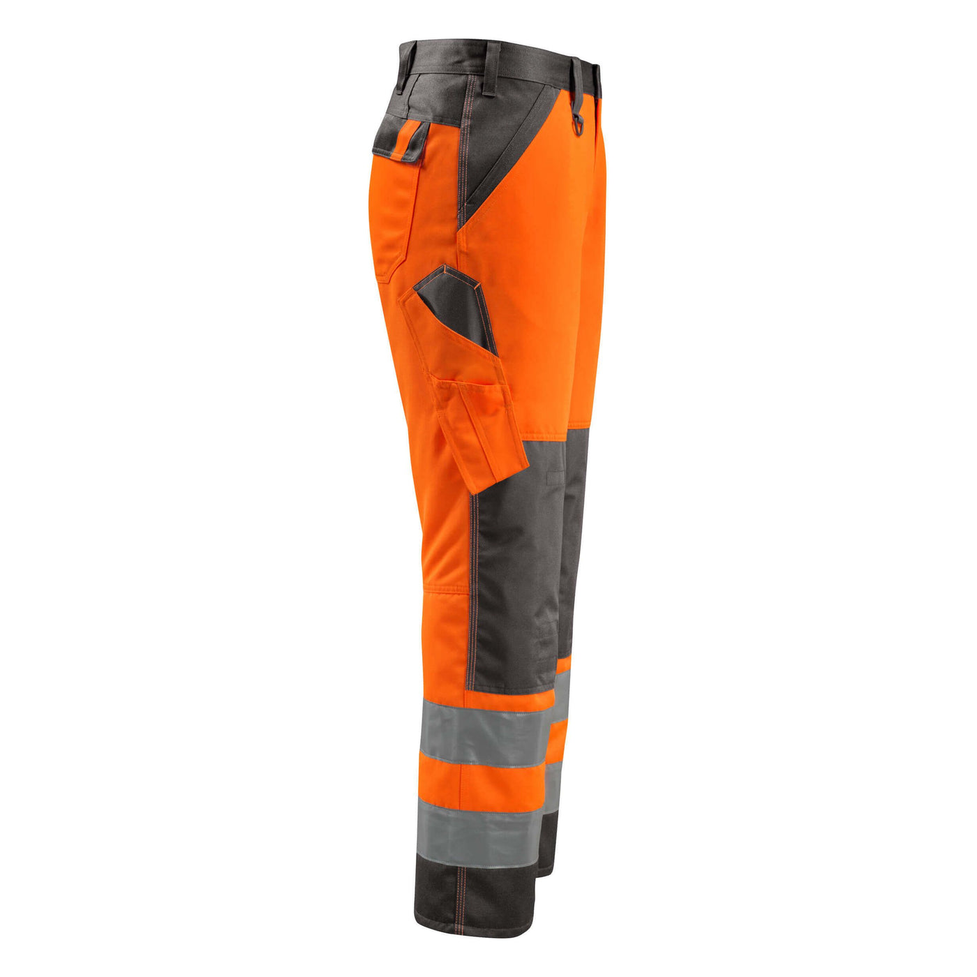 Mascot Maitland Hi-Vis Trousers 15979-948 Left #colour_hi-vis-orange-dark-anthracite-grey