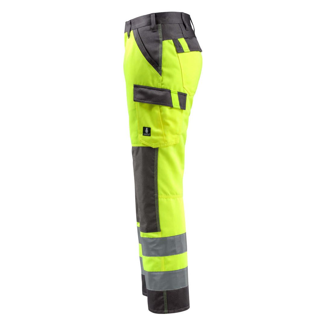 Mascot Maitland Hi-Vis Trousers 15979-948 Right #colour_hi-vis-yellow-dark-anthracite-grey