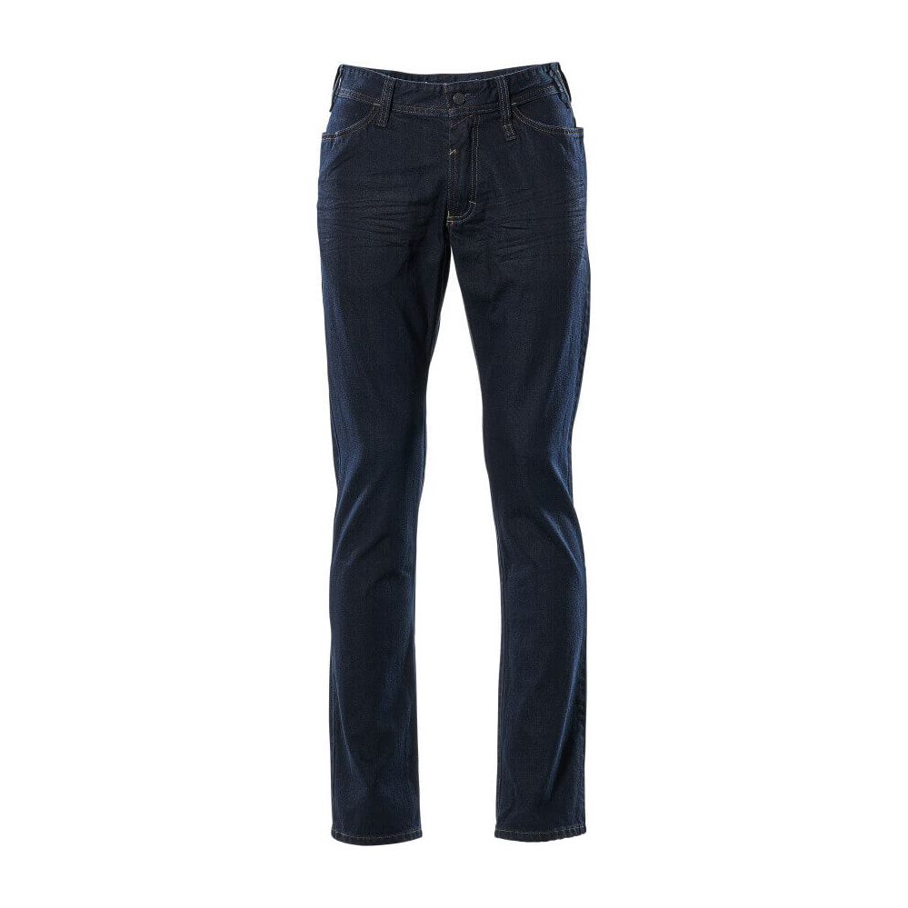 Mascot Manhattan Jeans 15379-869 Front #colour_washed-dark-blue-denim