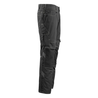 Mascot Mannheim Work Trousers Knee-Pad-Pockets 12779-442 Left #colour_black
