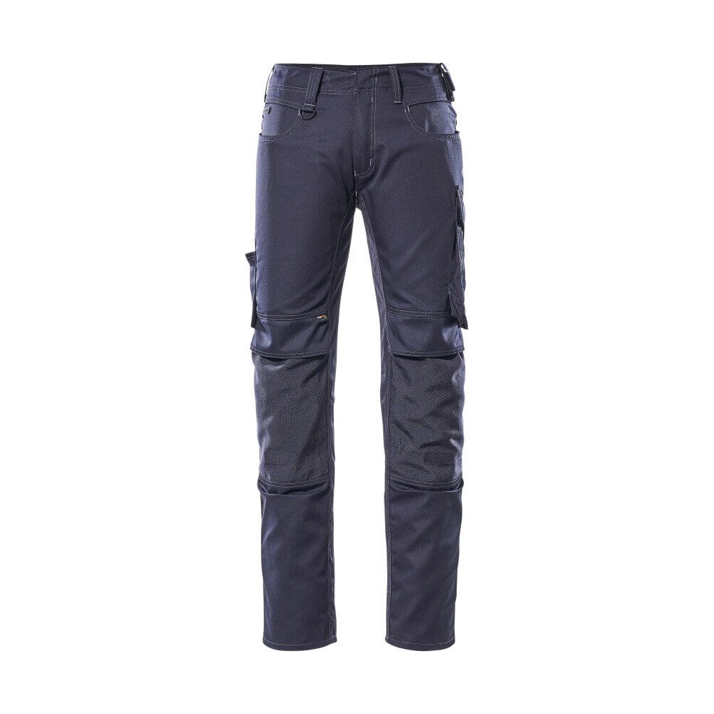 Mascot Mannheim Work Trousers Knee-Pad-Pockets 12779-442 Front #colour_dark-navy-blue