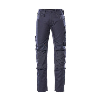 Mascot Mannheim Work Trousers Knee-Pad-Pockets 12779-442 Front #colour_dark-navy-blue