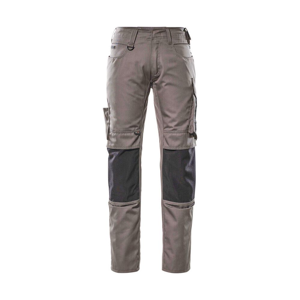 Mascot Mannheim Work Trousers Kneepad-Pockets 12679-442 Front #colour_anthracite-grey-black