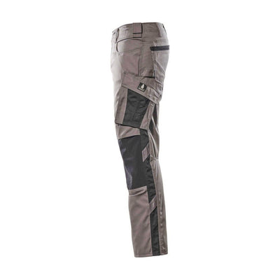 Mascot Mannheim Work Trousers Kneepad-Pockets 12679-442 Right #colour_anthracite-grey-black