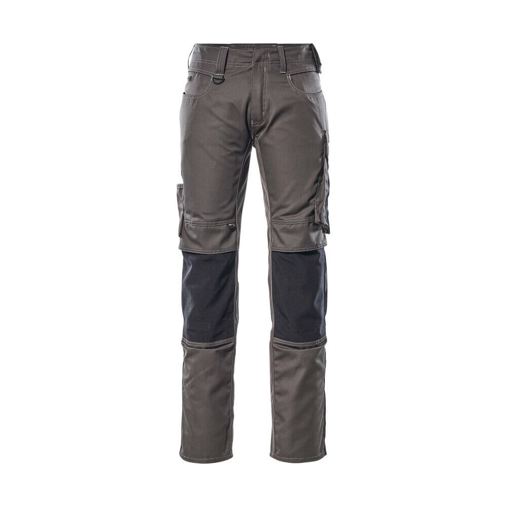 Mascot Mannheim Work Trousers Kneepad-Pockets 12679-442 Front #colour_dark-anthracite-grey-black