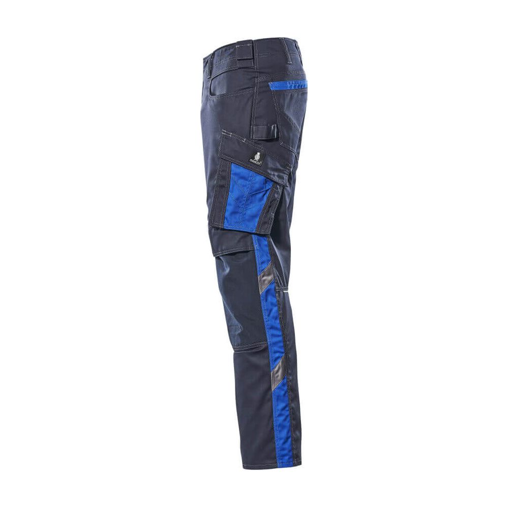 Mascot Mannheim Work Trousers Kneepad-Pockets 12679-442 Right #colour_dark-navy-blue-royal-blue